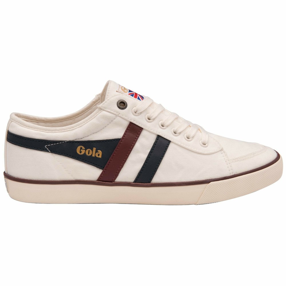 Gola Vegan Classics Comet Plimsoll Men Sneakers White / Navy / Burgundy | BNMVPY964