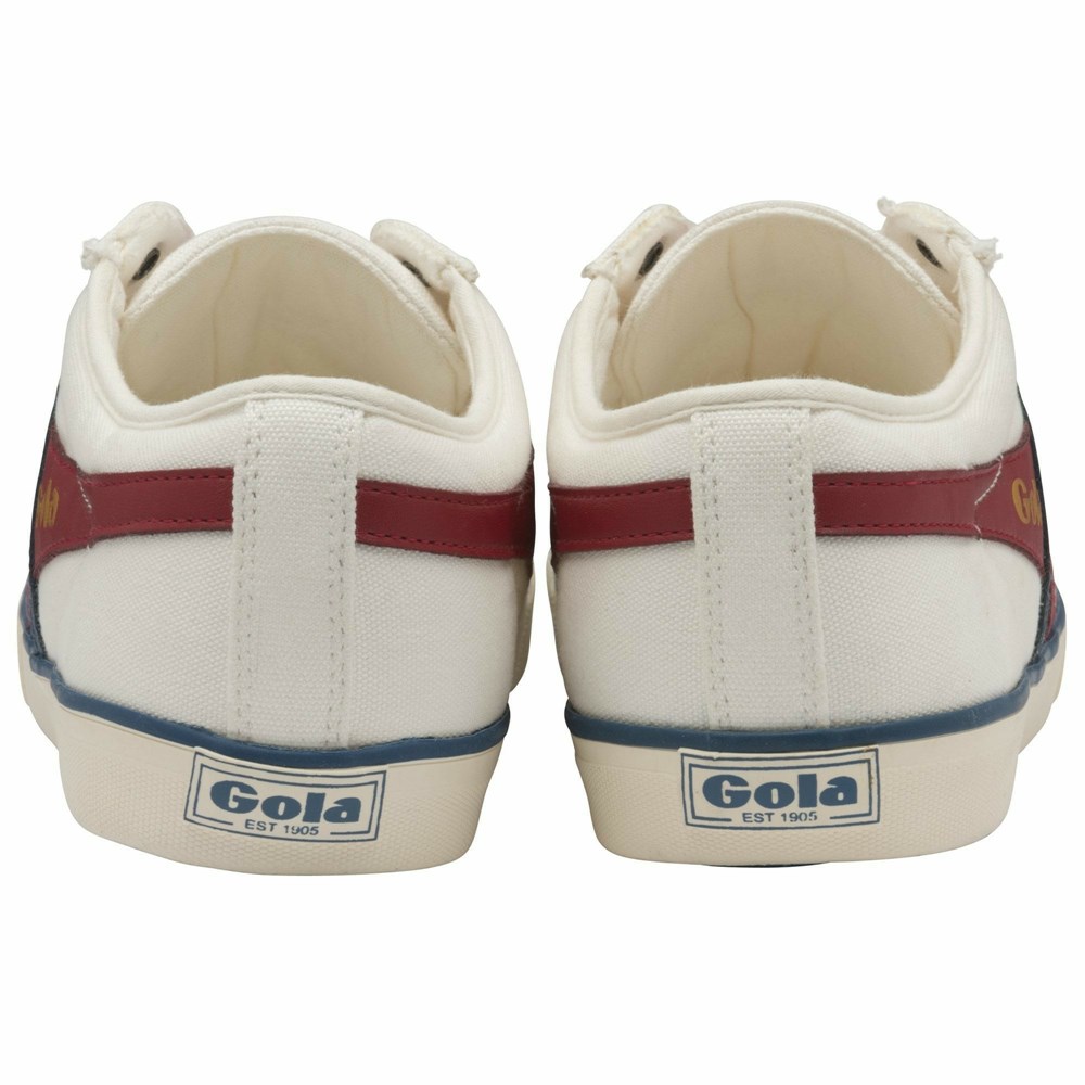 Gola Vegan Classics Comet Plimsoll Men Sneakers White / Deep Red / Blue | IARCQS915