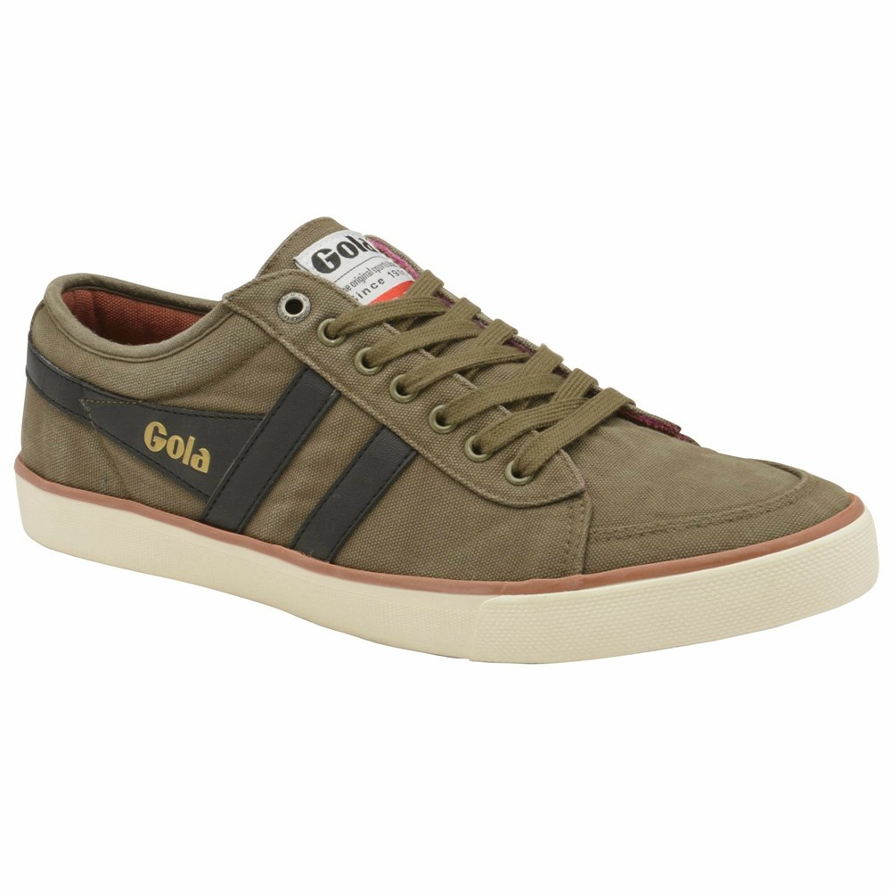 Gola Vegan Classics Comet Plimsoll Men Sneakers Khaki / Black | PMQEHG325