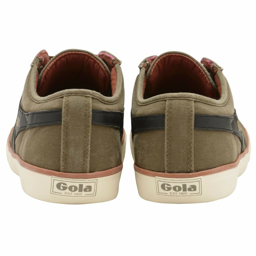 Gola Vegan Classics Comet Plimsoll Men Sneakers Khaki / Black | PMQEHG325