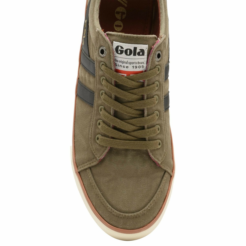 Gola Vegan Classics Comet Plimsoll Men Sneakers Khaki / Black | PMQEHG325