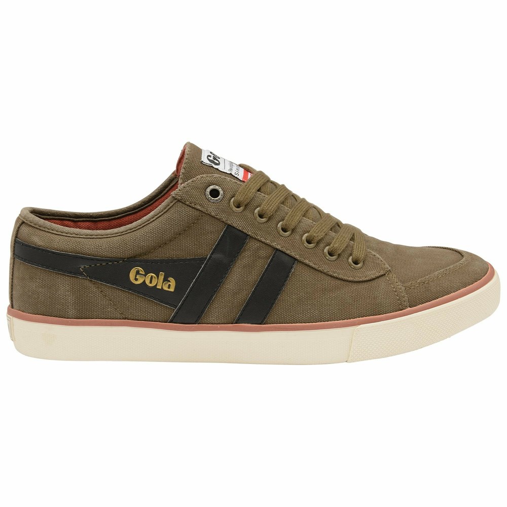 Gola Vegan Classics Comet Plimsoll Men Sneakers Khaki / Black | PMQEHG325