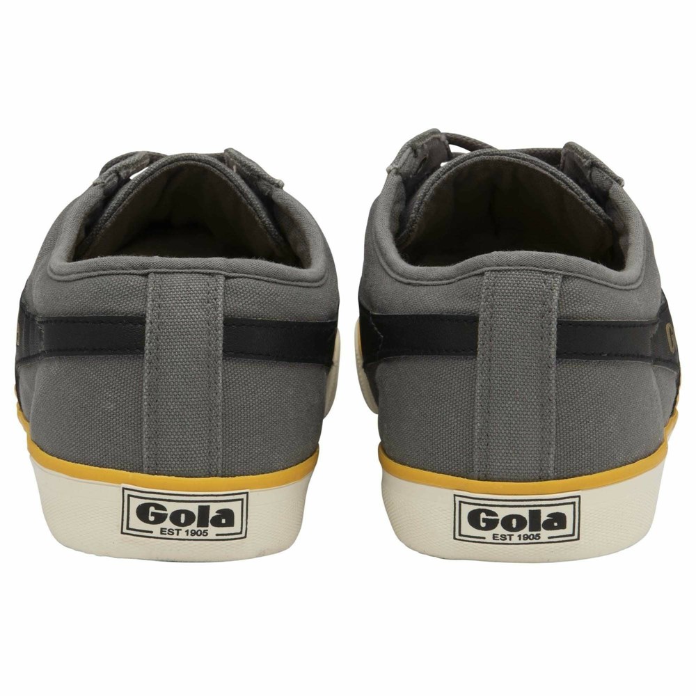 Gola Vegan Classics Comet Plimsoll Men Sneakers Grey / Black / Orange | KHIFMW561