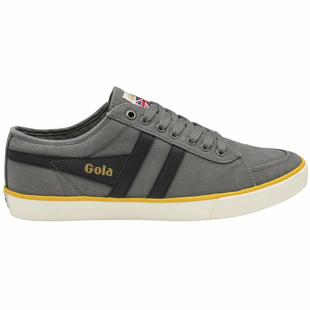 Gola Vegan Classics Comet Plimsoll Men Sneakers Grey / Black / Orange | KHIFMW561