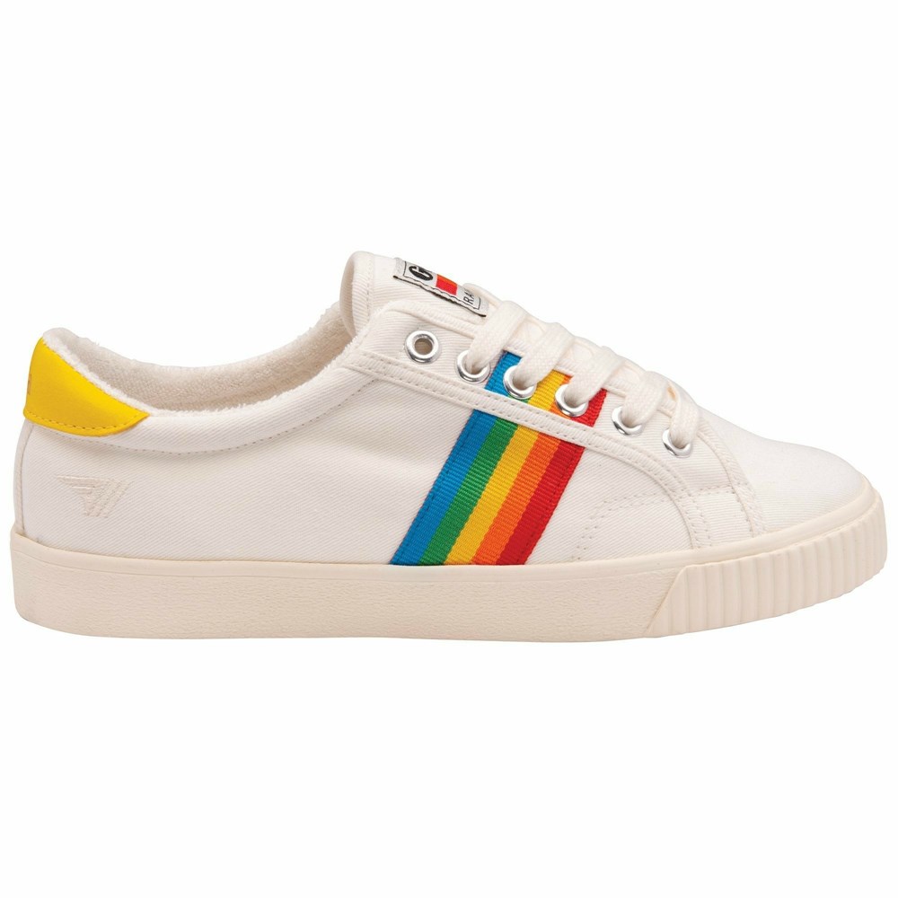 Gola Vegan Classics Tennis Mark Cox Rainbow II Women Sneakers White / Multicolor | KRQCSV896