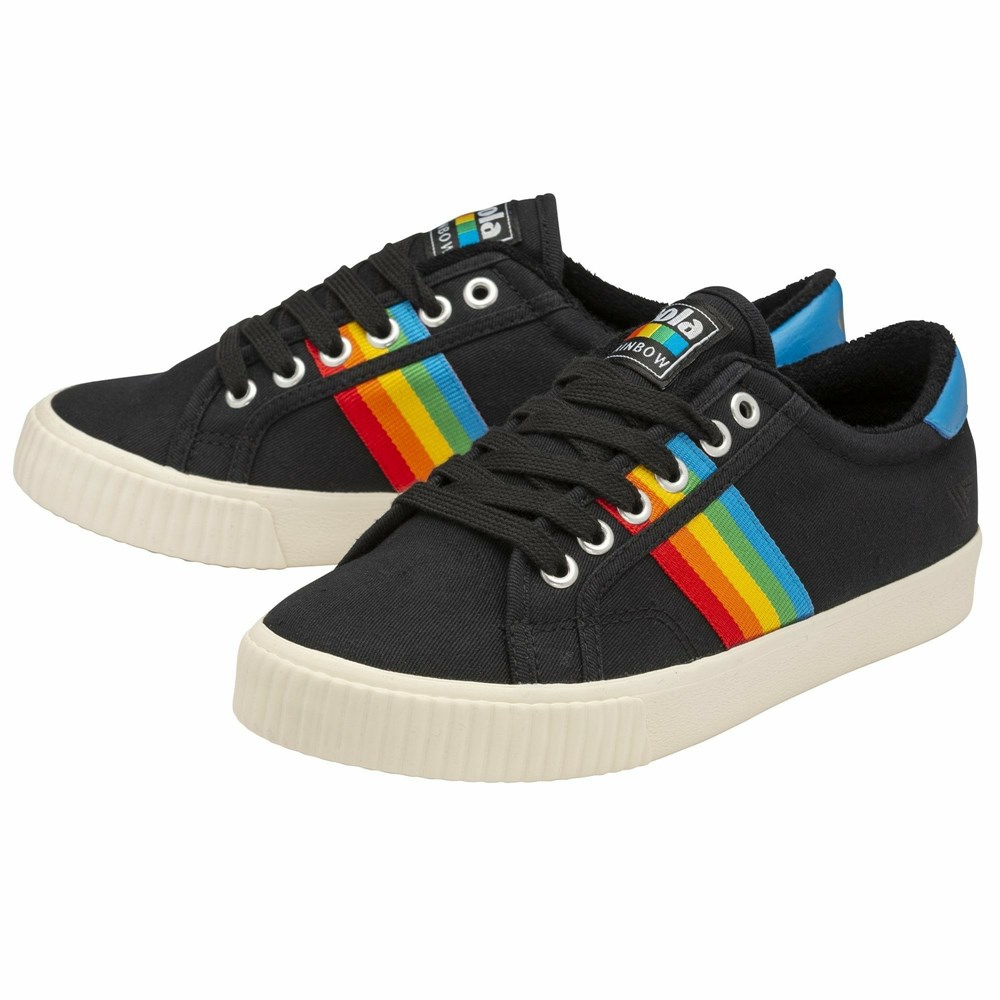 Gola Vegan Classics Tennis Mark Cox Rainbow II Women Sneakers Black / Multicolor | RJTPGL386