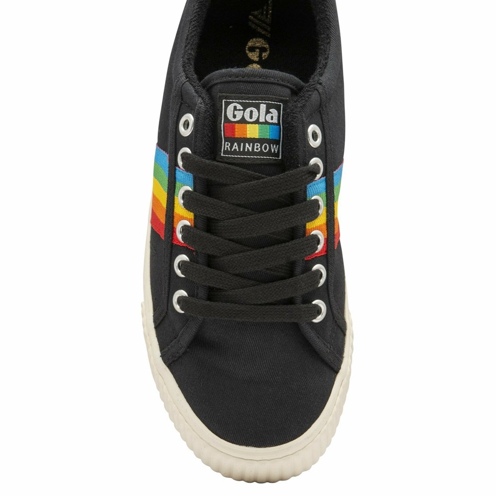 Gola Vegan Classics Tennis Mark Cox Rainbow II Women Sneakers Black / Multicolor | RJTPGL386