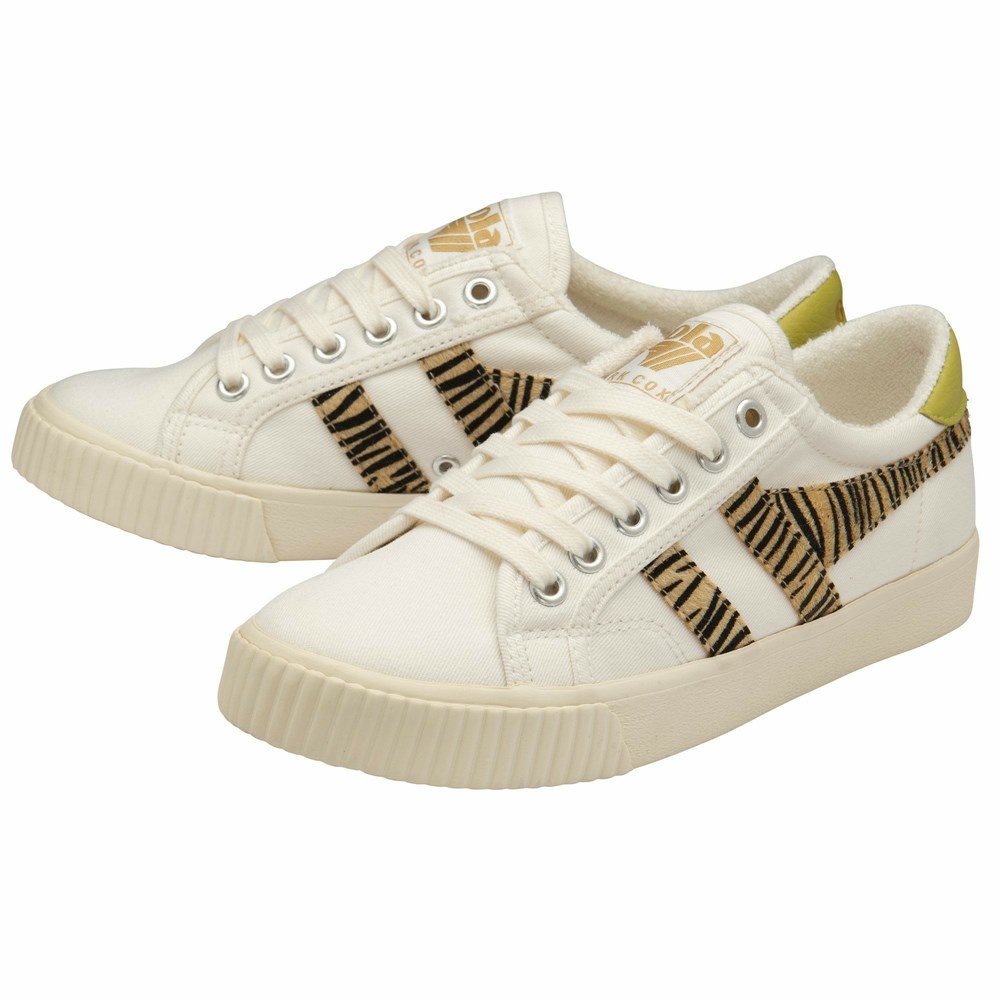 Gola Vegan Classics Tennis Mark Cox Safari Women Sneakers White | BJCKFI543