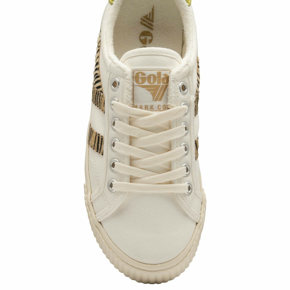 Gola Vegan Classics Tennis Mark Cox Safari Women Sneakers White | BJCKFI543