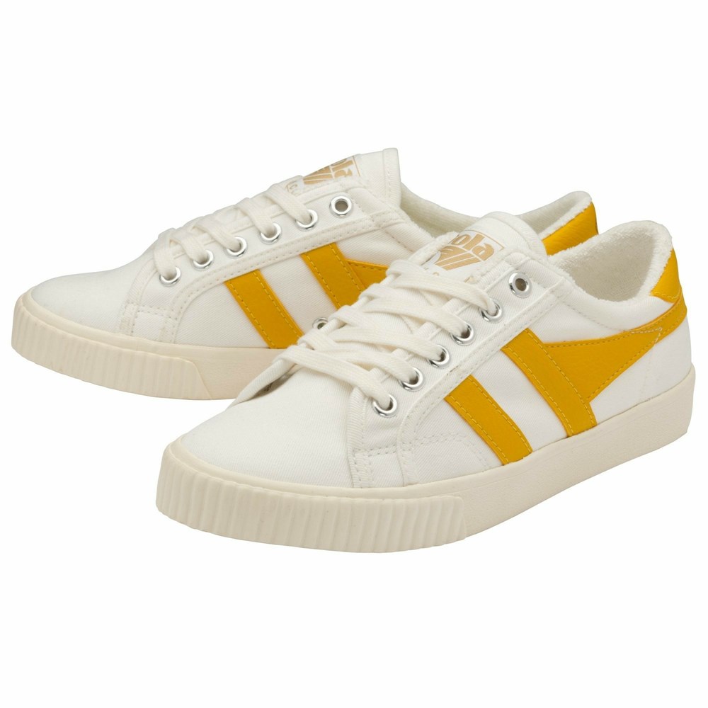 Gola Vegan Classics Tennis Mark Cox Women Sneakers White / Orange | BCVNHX985