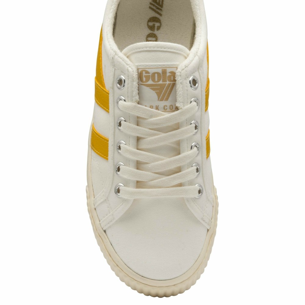 Gola Vegan Classics Tennis Mark Cox Women Sneakers White / Orange | BCVNHX985