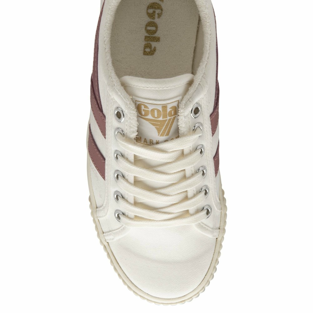 Gola Vegan Classics Tennis Mark Cox Women Sneakers White / Rose | GWBOIU829