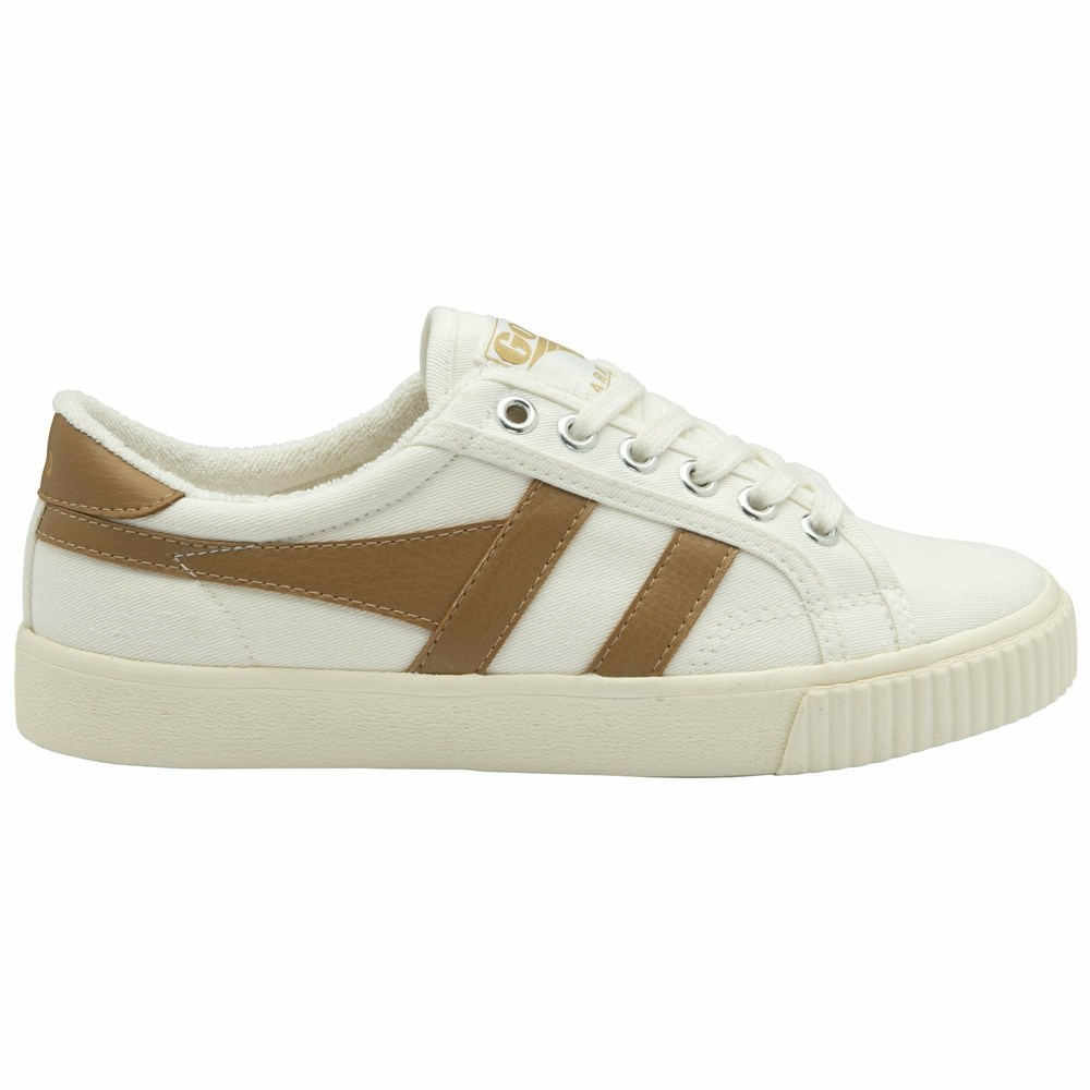 Gola Vegan Classics Tennis Mark Cox Women Sneakers White / Brown | KRHBNX536