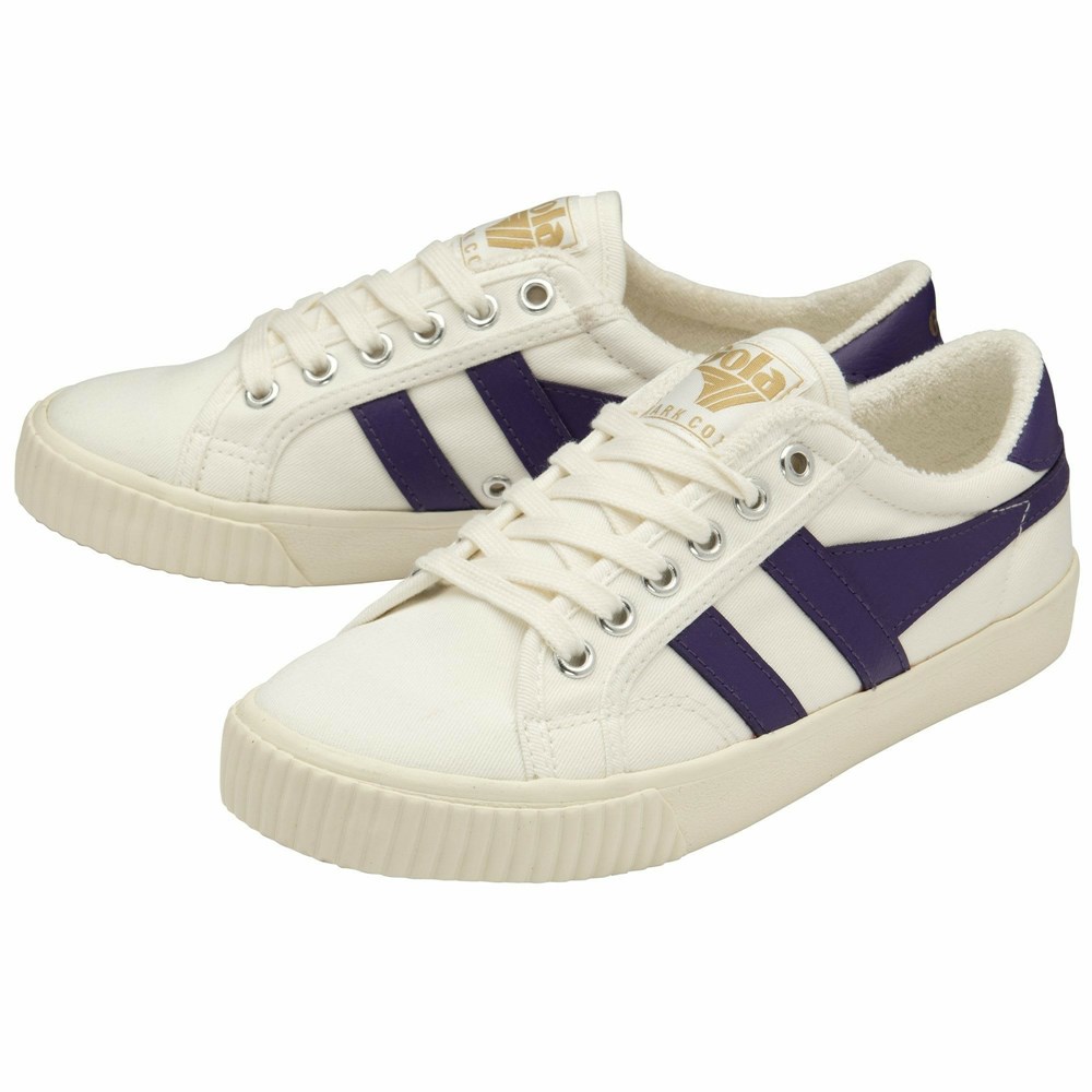 Gola Vegan Classics Tennis Mark Cox Women Sneakers White / Purple | PZLGFA793