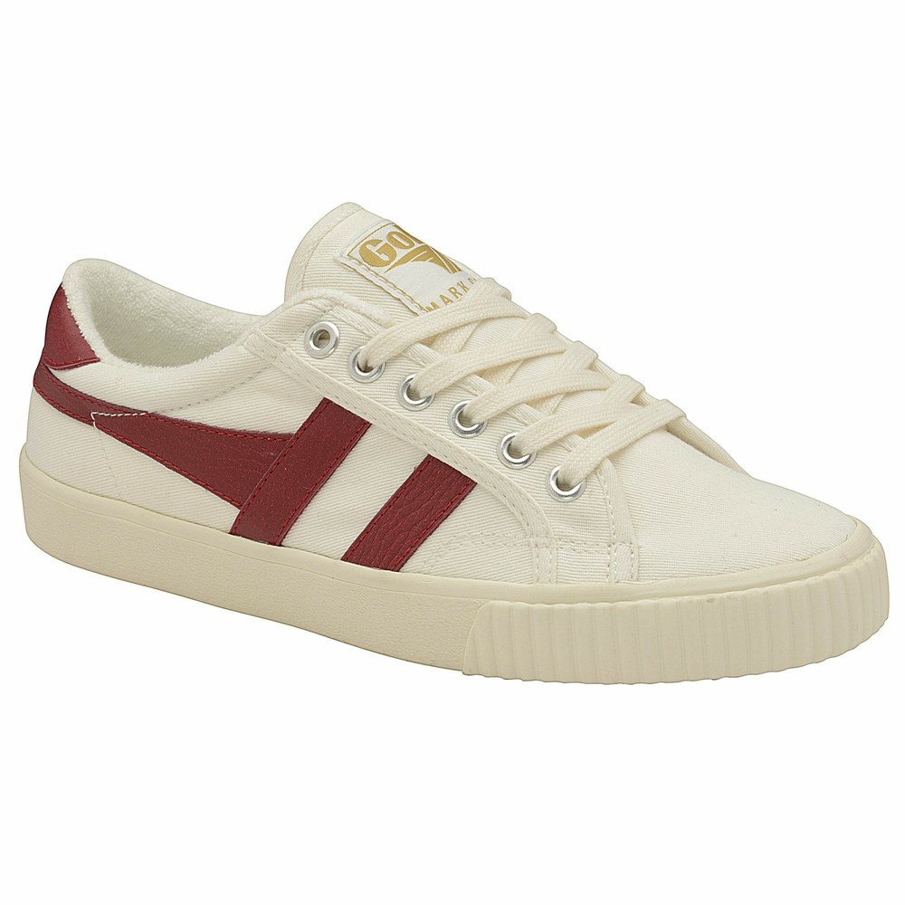 Gola Vegan Classics Tennis Mark Cox Women Sneakers White / Deep Red | DZAXNR682