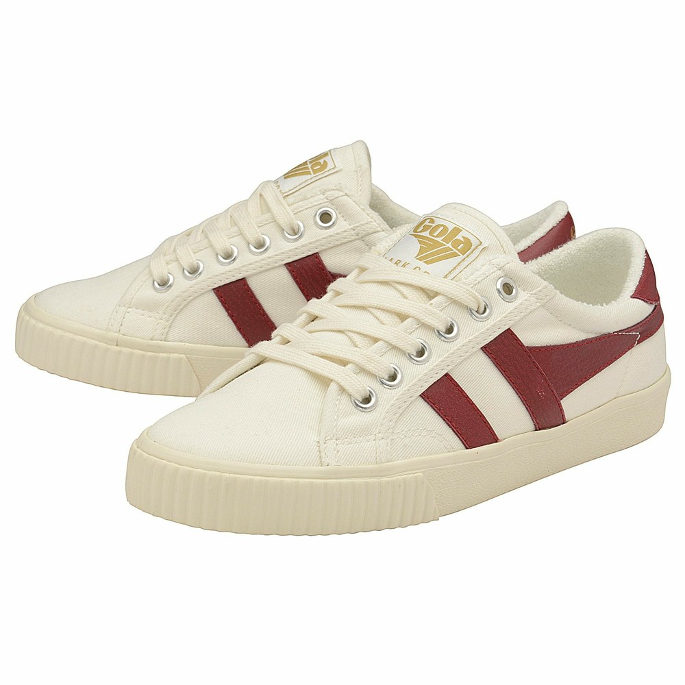 Gola Vegan Classics Tennis Mark Cox Women Sneakers White / Deep Red | DZAXNR682