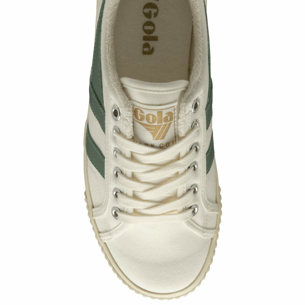 Gola Vegan Classics Tennis Mark Cox Women Sneakers White / Green White | XUKILT894