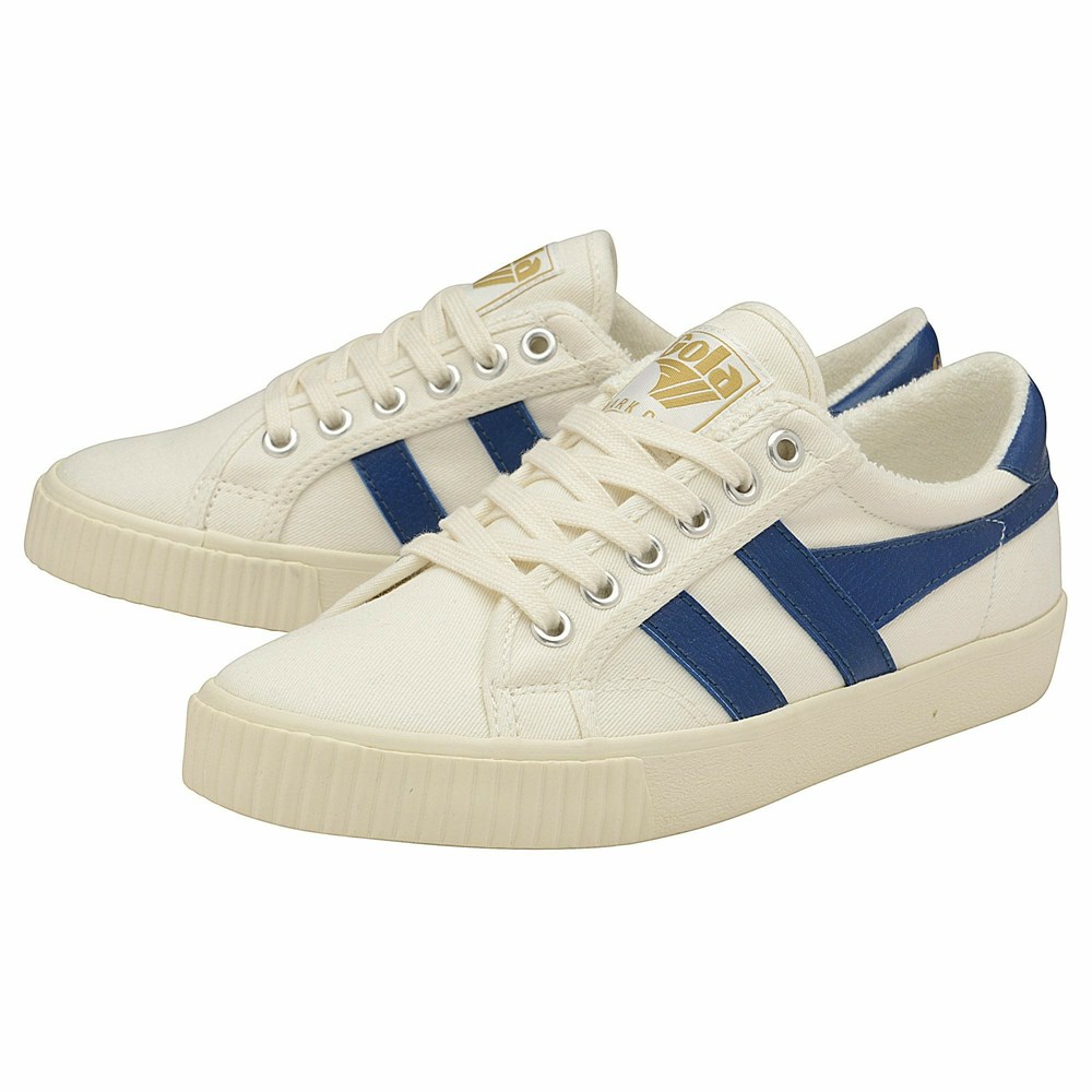 Gola Vegan Classics Tennis Mark Cox Women Sneakers White / Blue | WRHYKN958